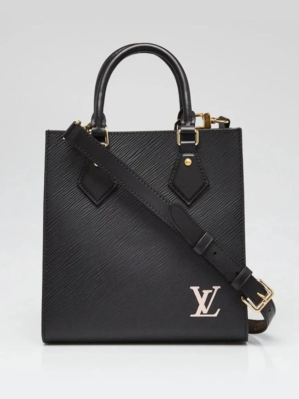 Louis Vuitton Black Epi Leather Sac Plat NV BB Bag